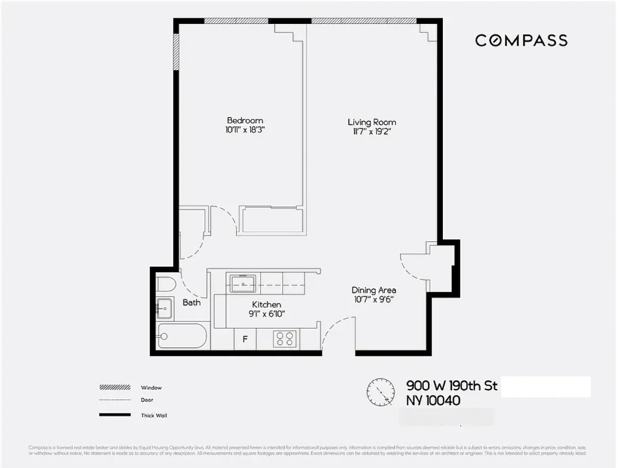 New York City Real Estate | View 900 W 190th Street, 12M | Floorplan