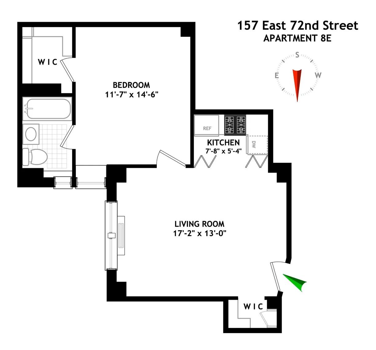 New York City Real Estate | View 157 E 72nd Street, 8E | Floorplan