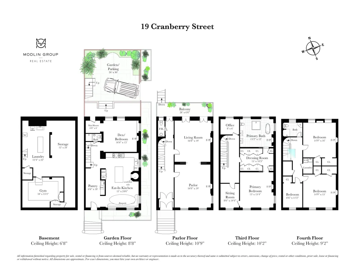 New York City Real Estate | View 19 Cranberry Street, TH | Floorplan 1