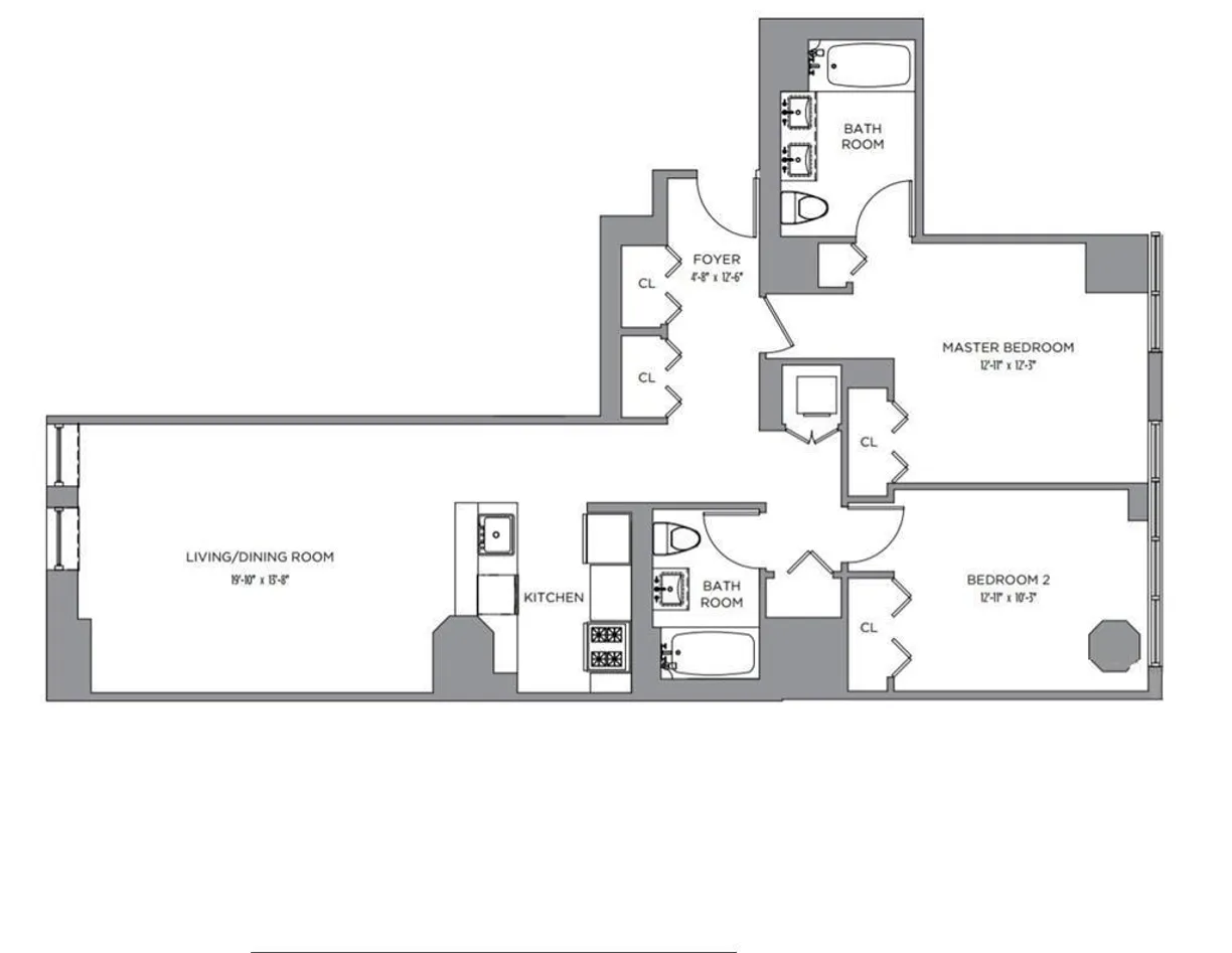 New York City Real Estate | View 184 Kent Avenue, C614 | Floorplan