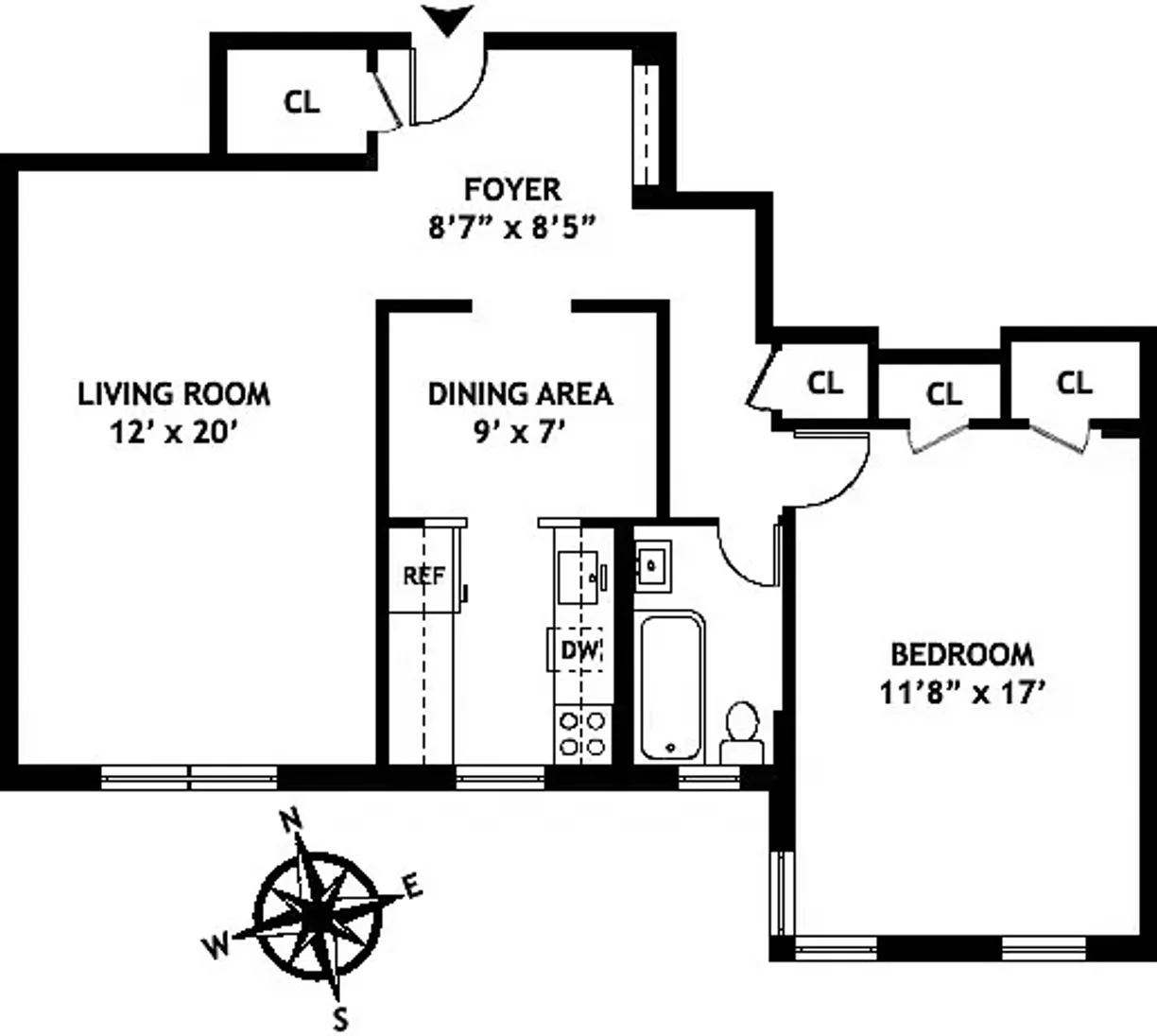 New York City Real Estate | View 720 Fort Washington Avenue, 6D | Floorplan