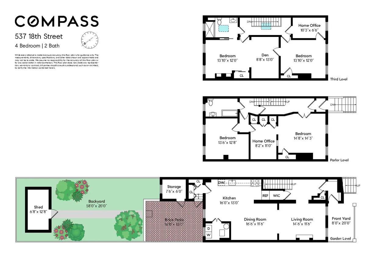 New York City Real Estate | View 537 18th Street | Floorplan