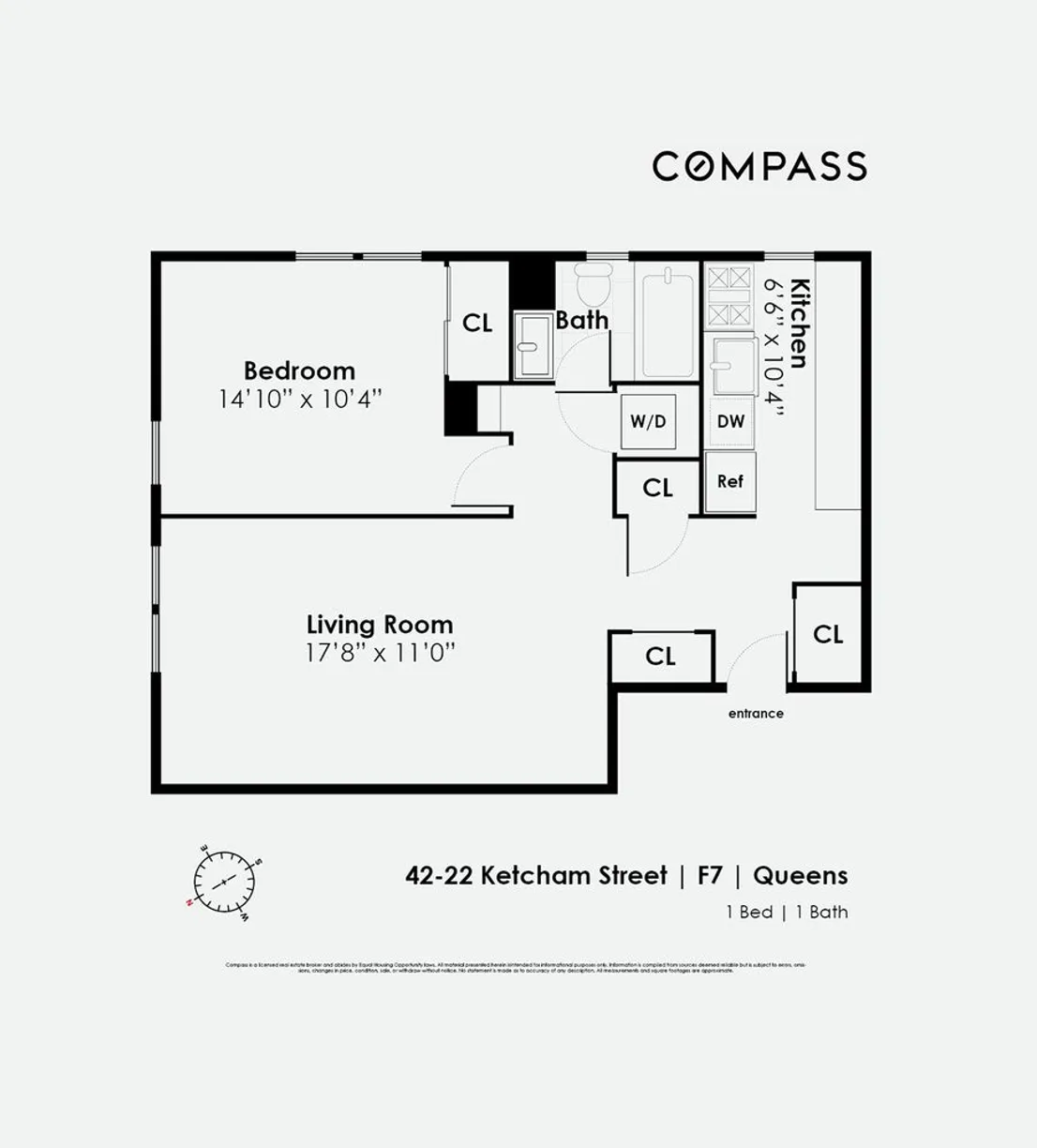 New York City Real Estate | View 42-22 Ketcham Street, F7 | Floorplan