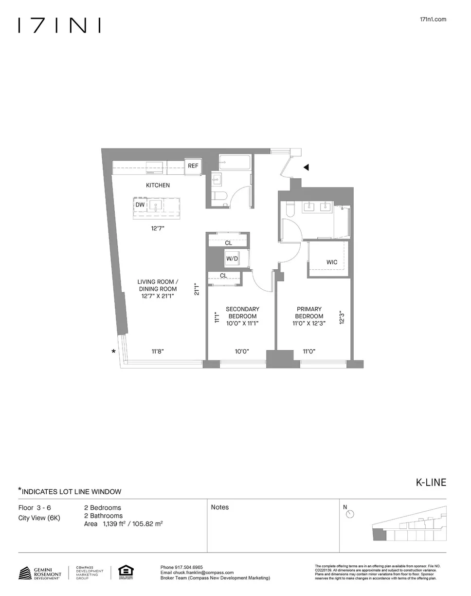 New York City Real Estate | View 171 N 1st Street, 3K | Floorplan
