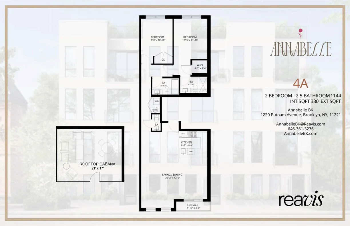 New York City Real Estate | View 1220 Putnam Avenue, PH | Floorplan