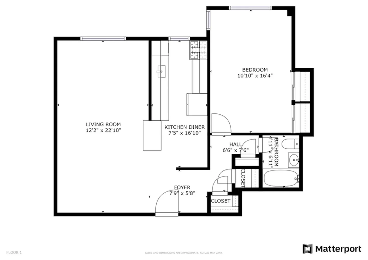 New York City Real Estate | View 100 Overlook Terrace, 417 | Floorplan