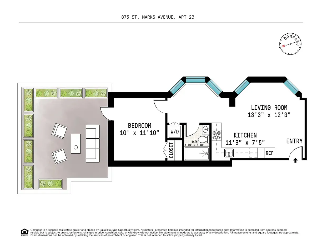 New York City Real Estate | View 875 St Marks Avenue, 2B | Floorplan