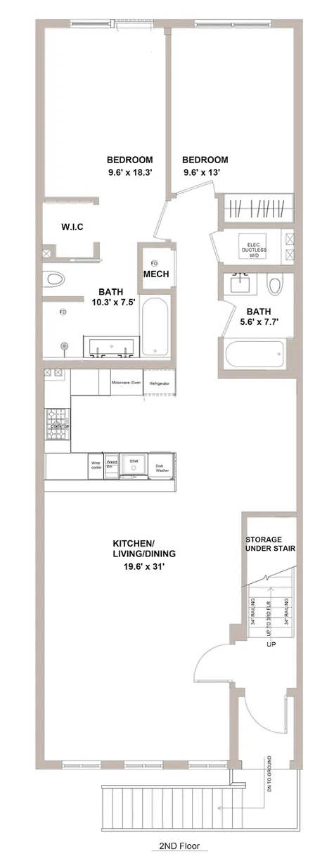New York City Real Estate | View 167 13th Street, 2 | Floorplan