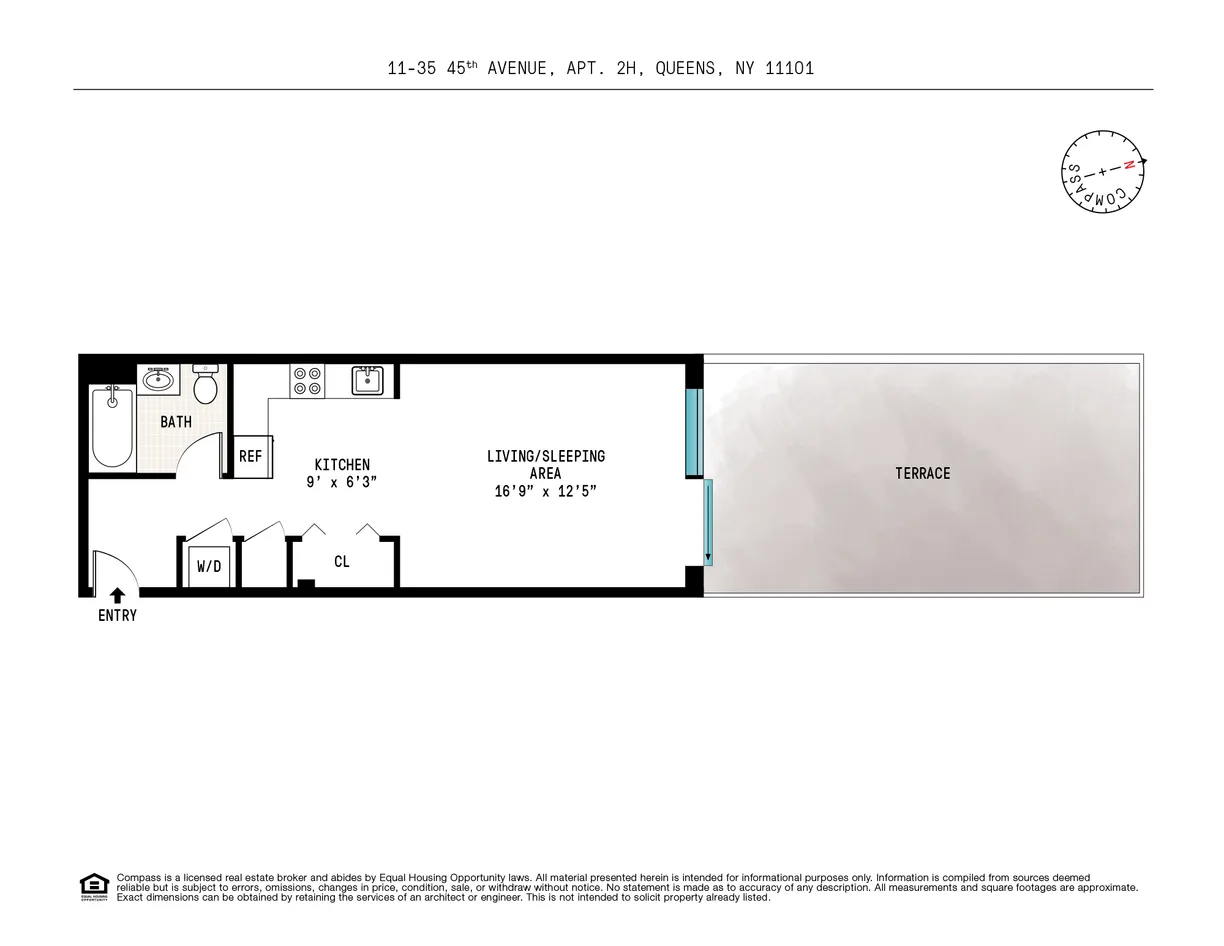 New York City Real Estate | View 11-35 45th Avenue, 2H | Floorplan