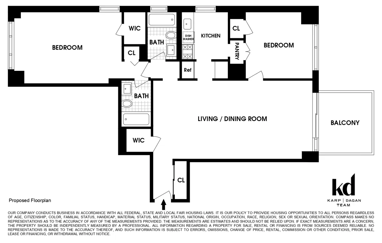 New York City Real Estate | View 444 E 86th Street, 20B | Floorplan 1