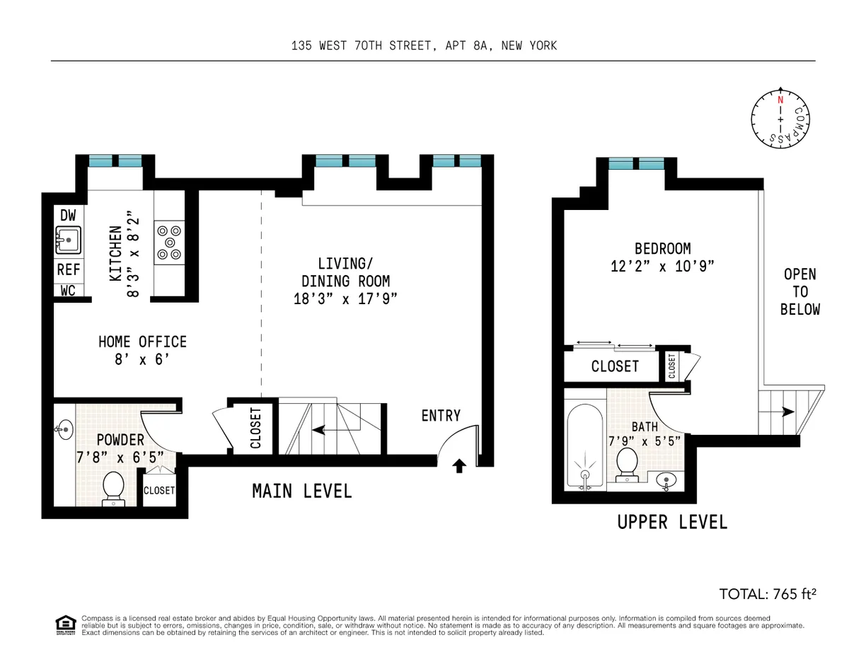 New York City Real Estate | View 135 W 70th Street, 8A | Floorplan