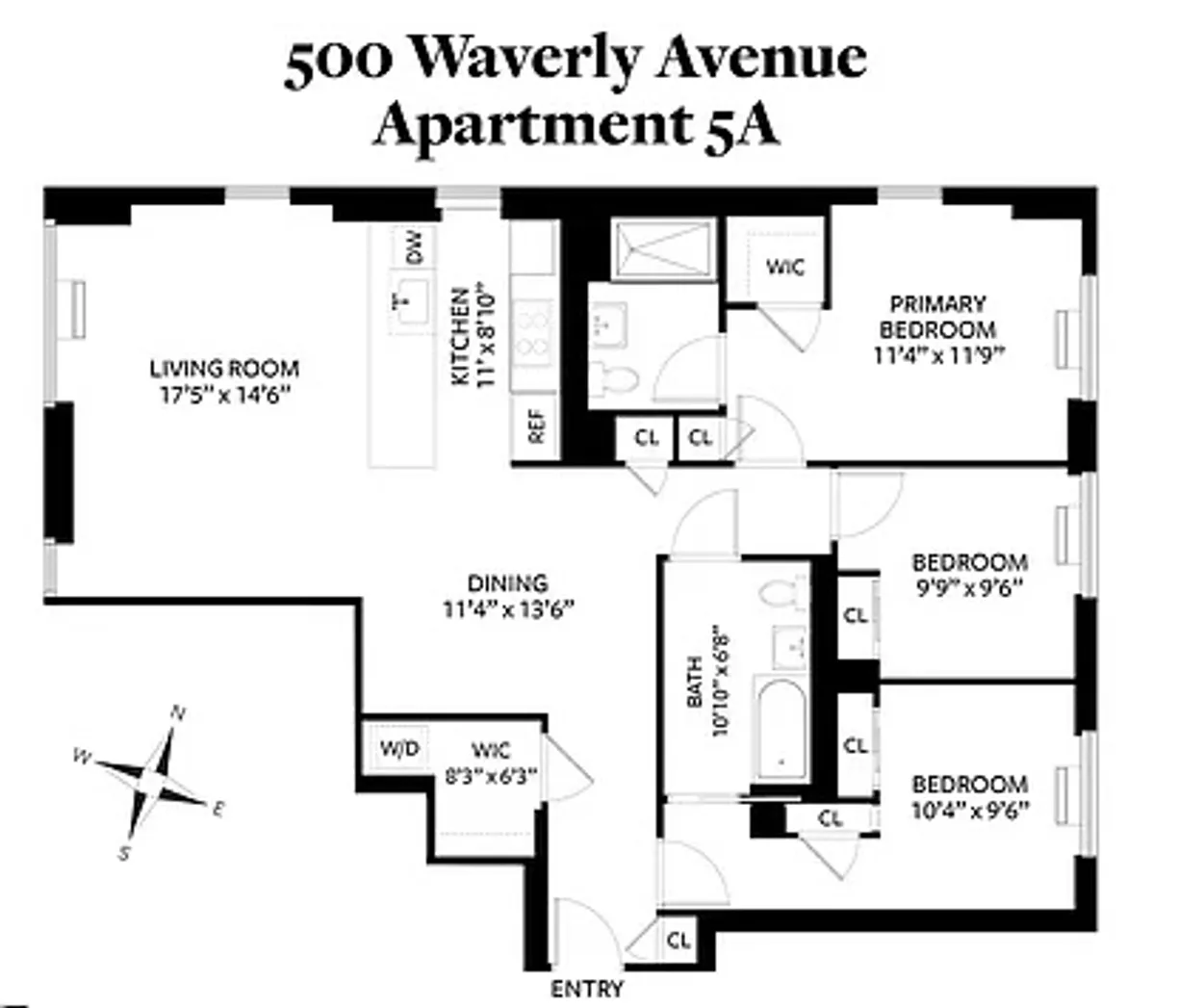 New York City Real Estate | View 500 Waverly Avenue, 5A | Floorplan