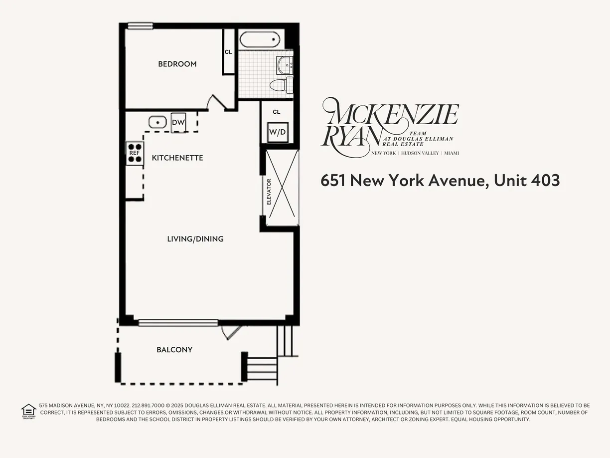 New York City Real Estate | View 651 New York Avenue, 403 | Floorplan 1