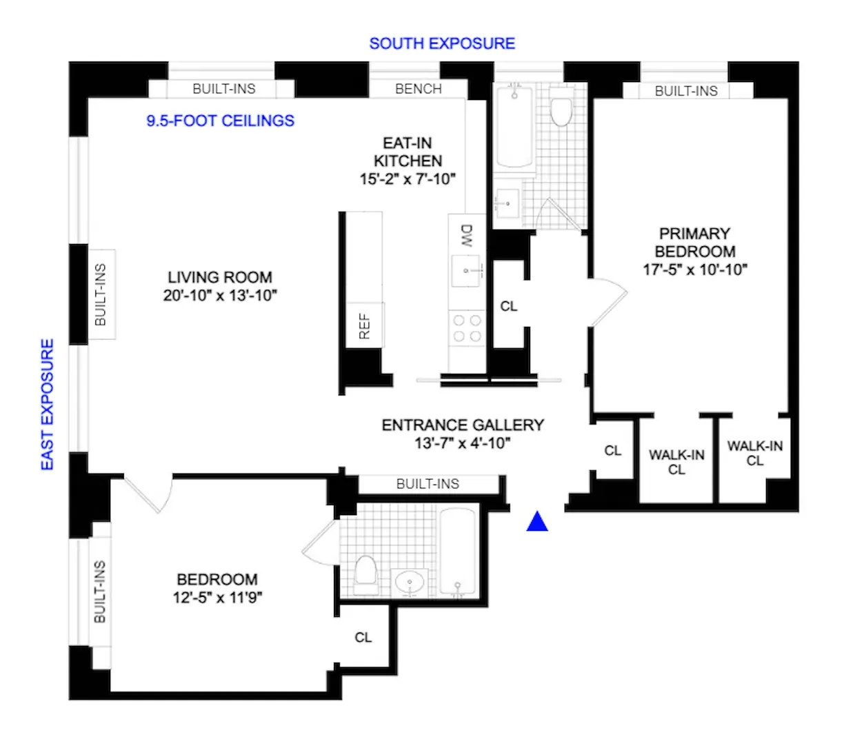 New York City Real Estate | View 2 Beekman Place, 1B | Floorplan