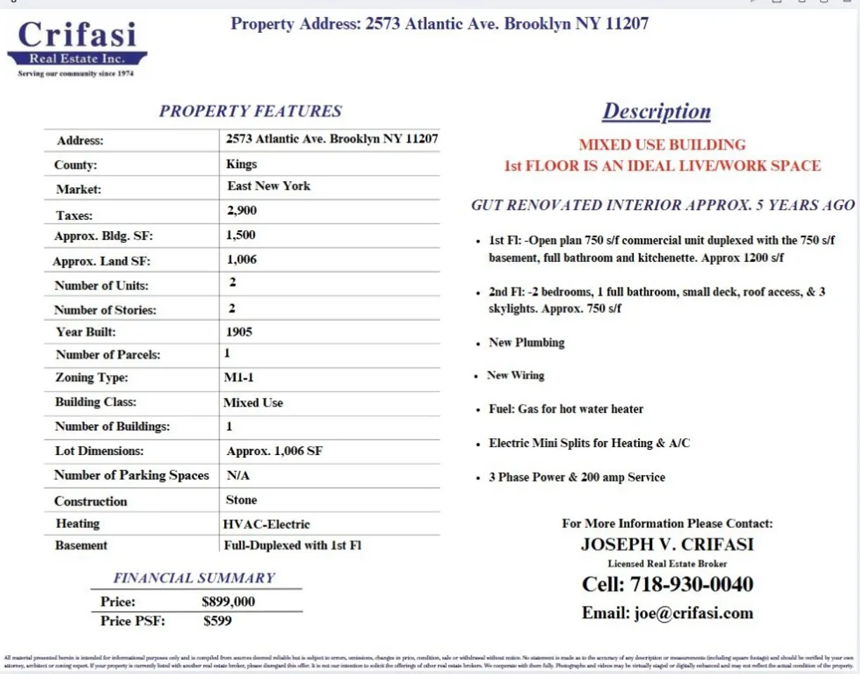 New York City Real Estate | View 2573 Atlantic Avenue | room 2