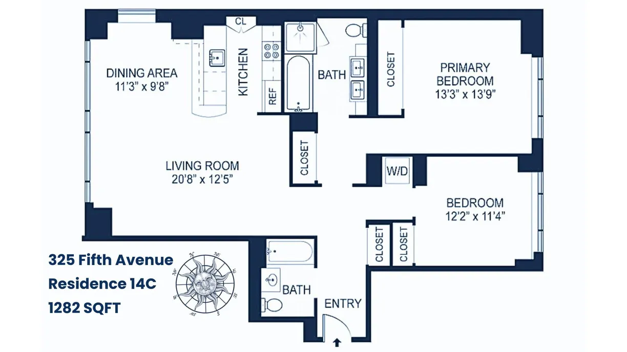 New York City Real Estate | View 325 5th Avenue, 14C | Floorplan