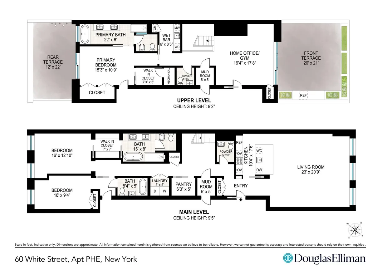 New York City Real Estate | View 60 White Street, PHE | Floorplan