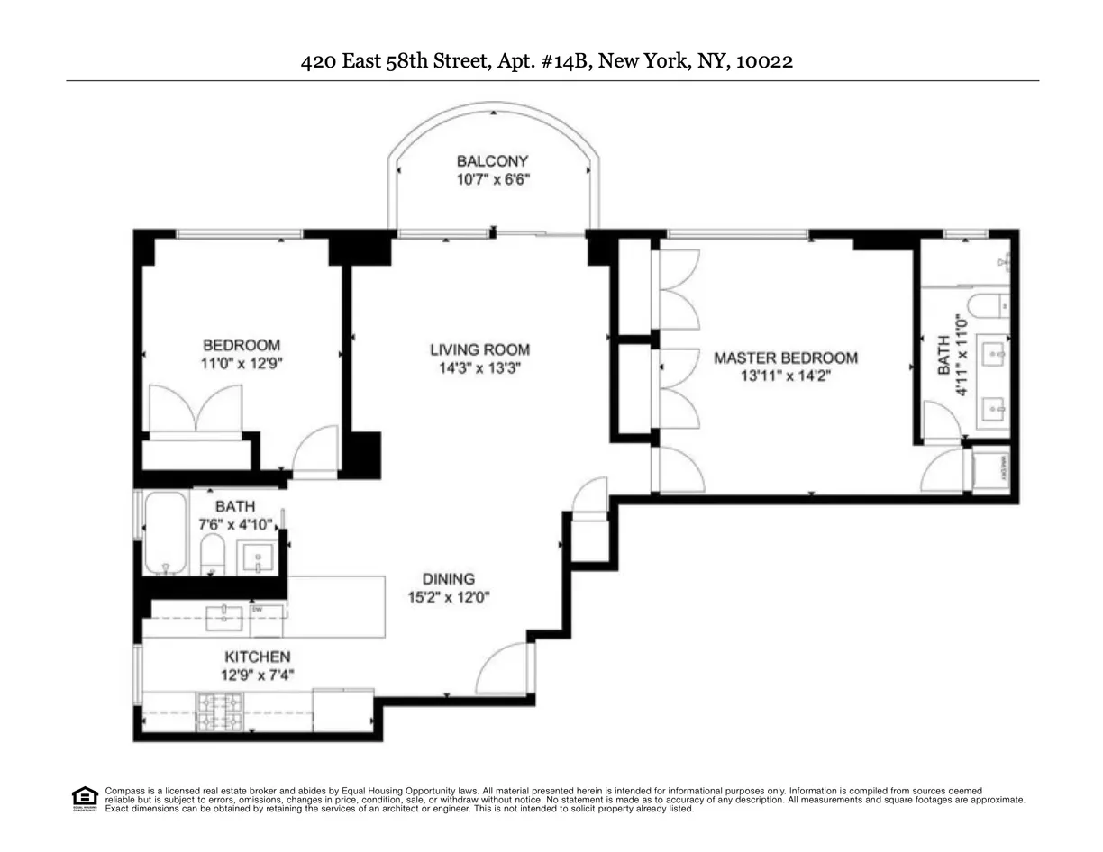 New York City Real Estate | View 420 E 58th Street, 14B | Floorplan