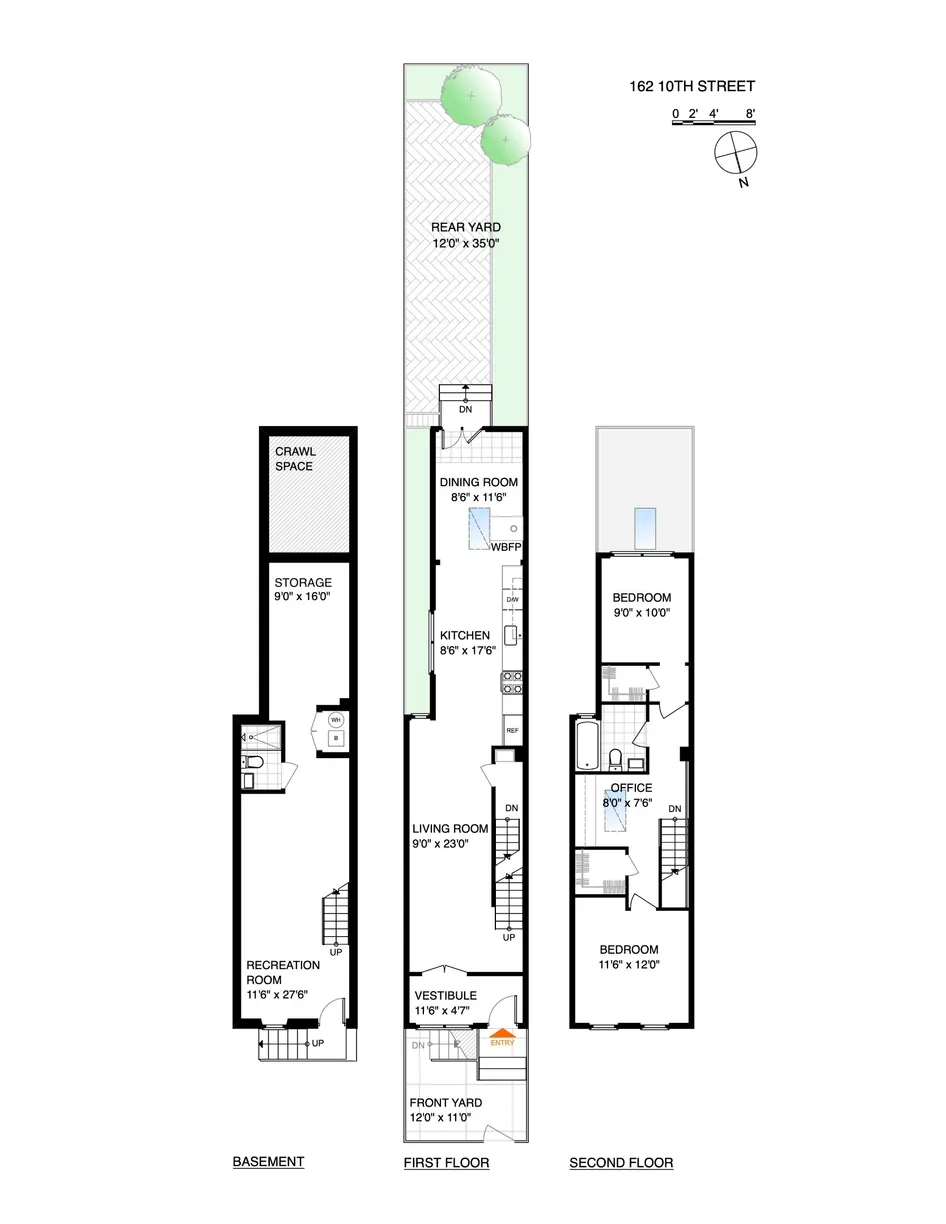 New York City Real Estate | View 162 10th Street | Floorplan