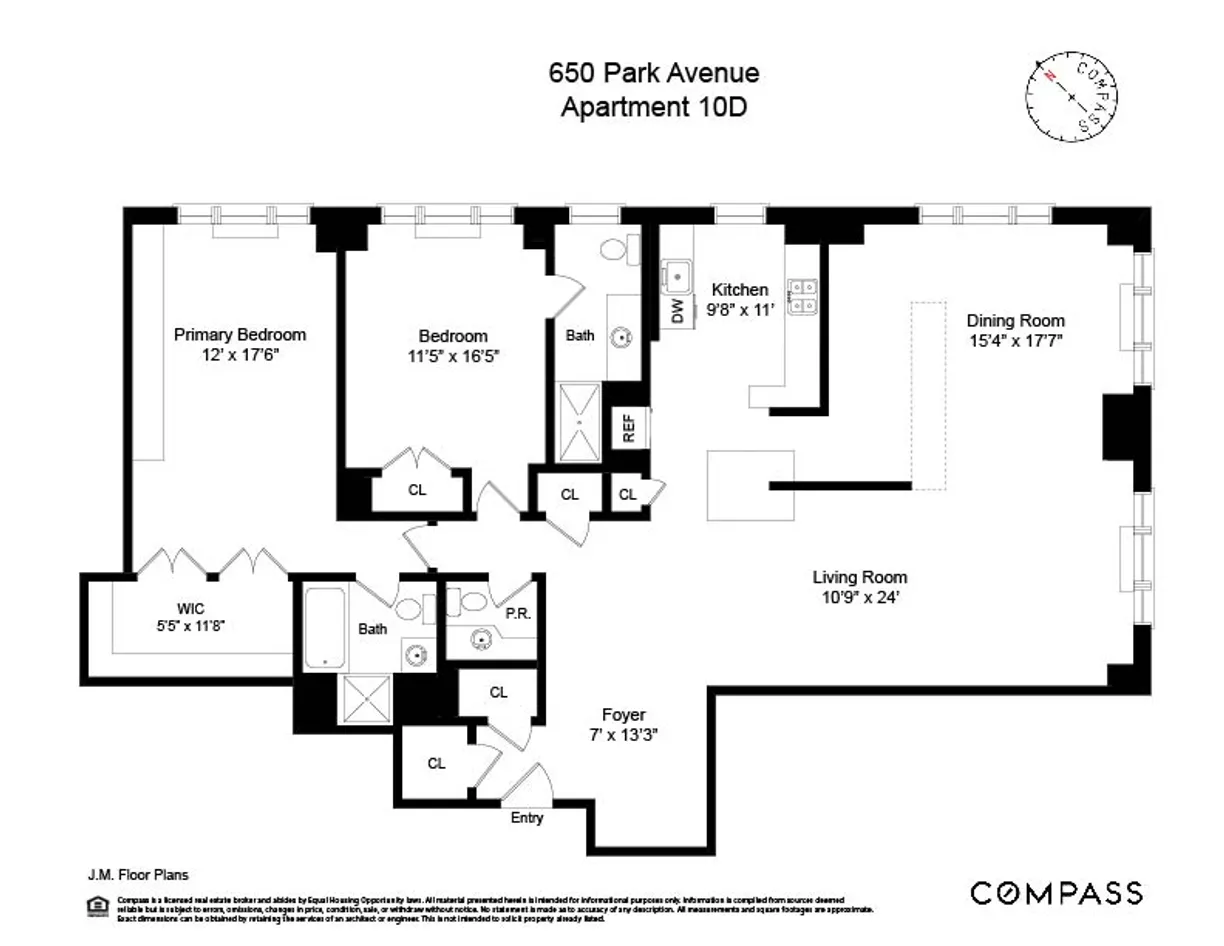 New York City Real Estate | View 650 Park Avenue, 10D | Floorplan