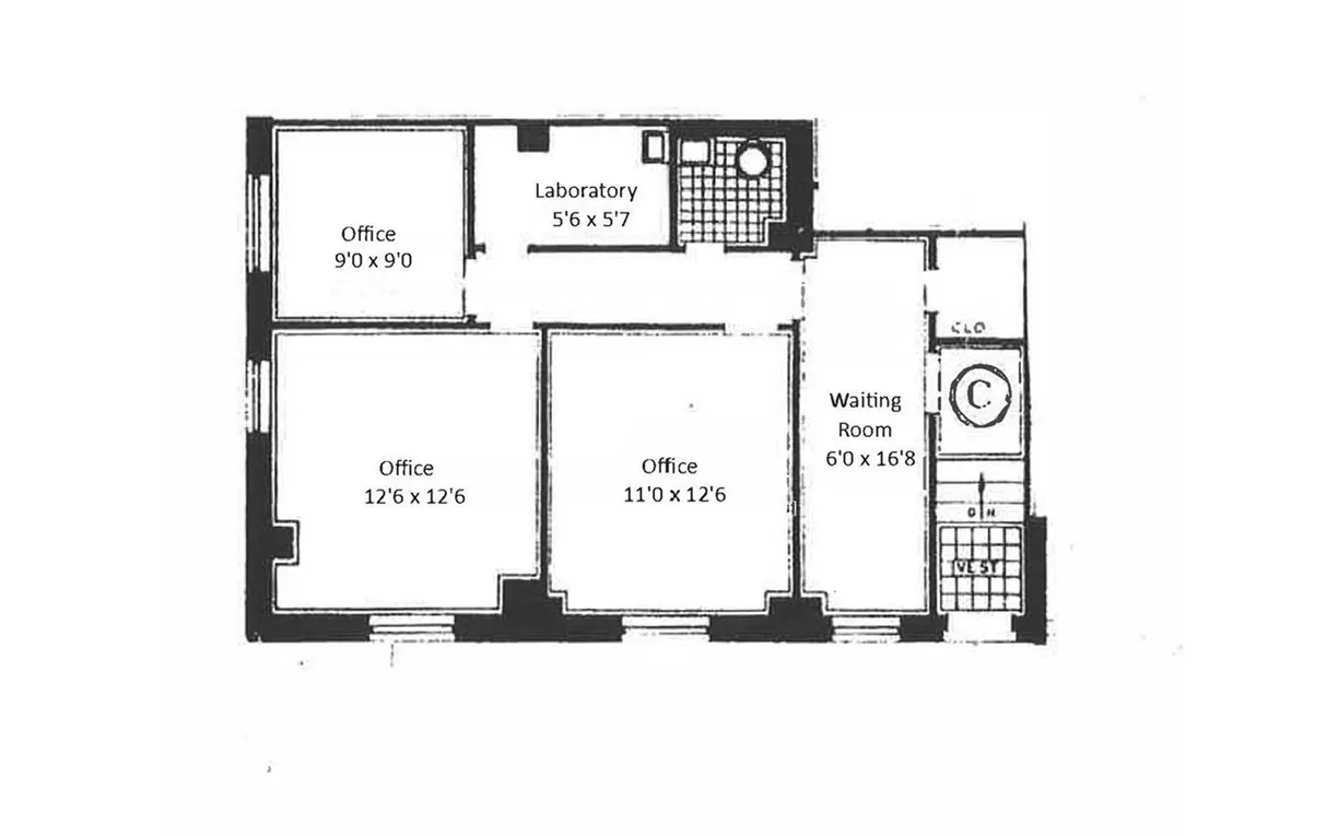 New York City Real Estate | View 750 Park Avenue, 1C | Floorplan