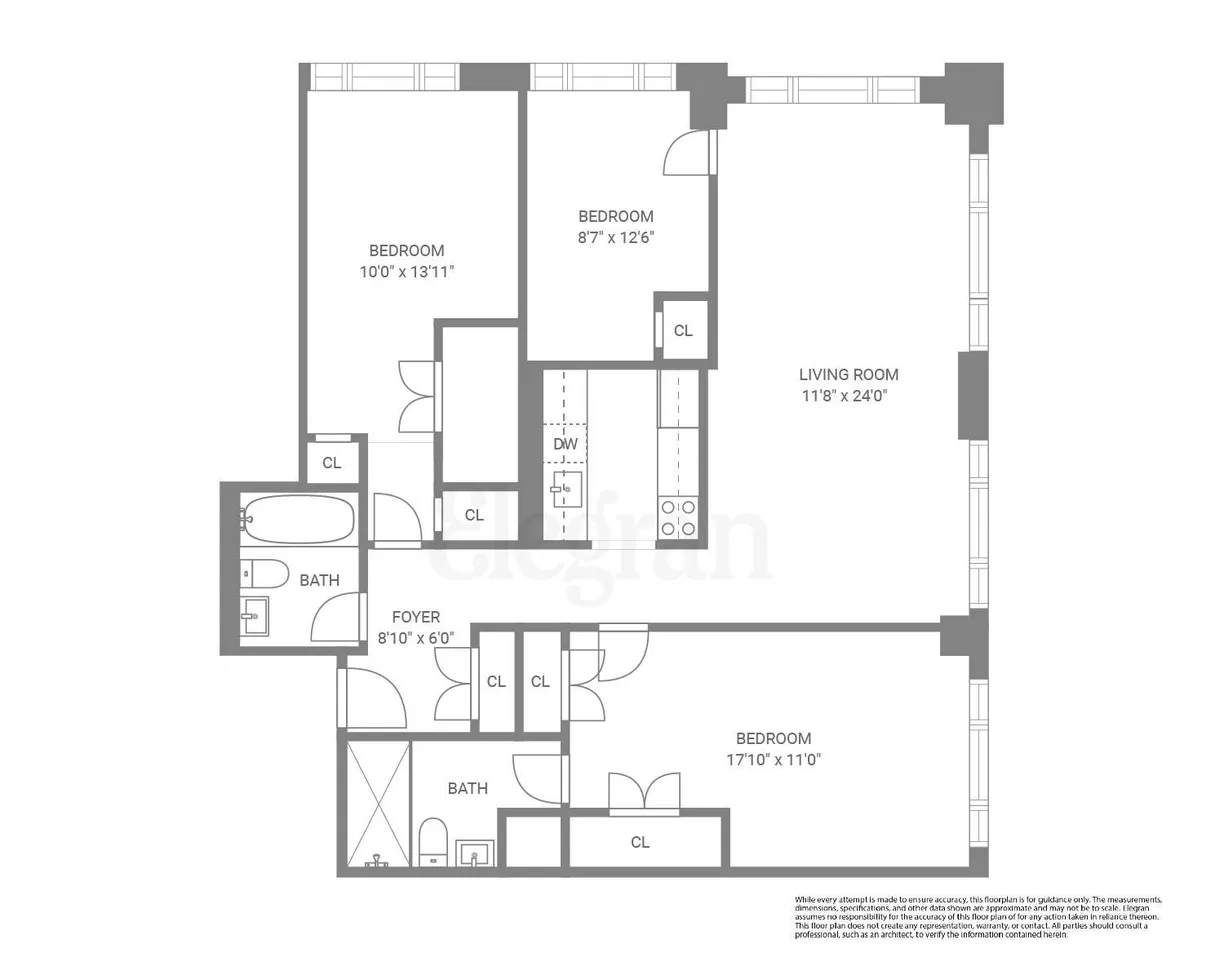 New York City Real Estate | View 300 Albany Street, 7I | Floorplan
