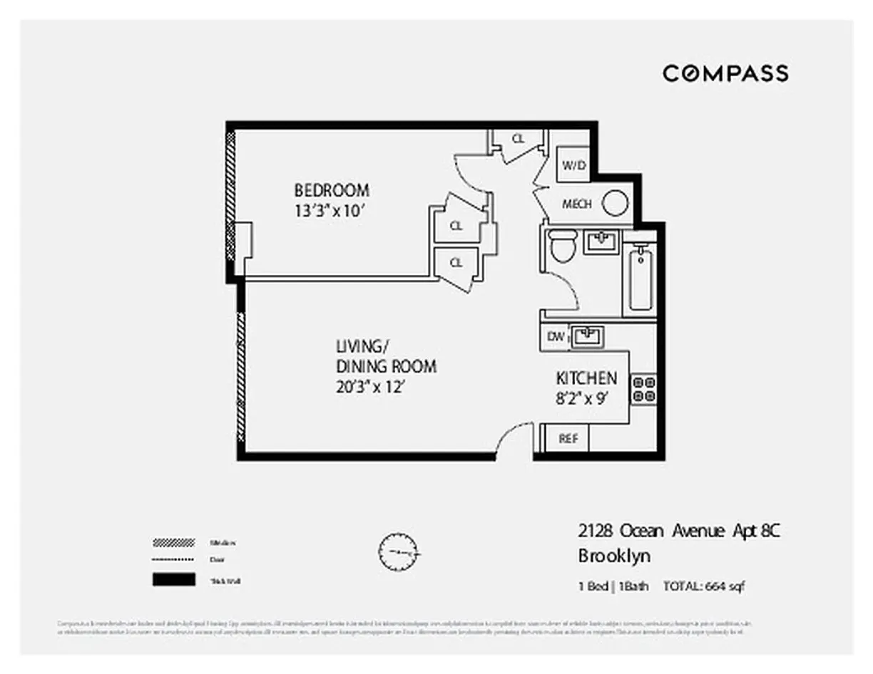 New York City Real Estate | View 2128 Ocean Avenue, 8C | Floorplan