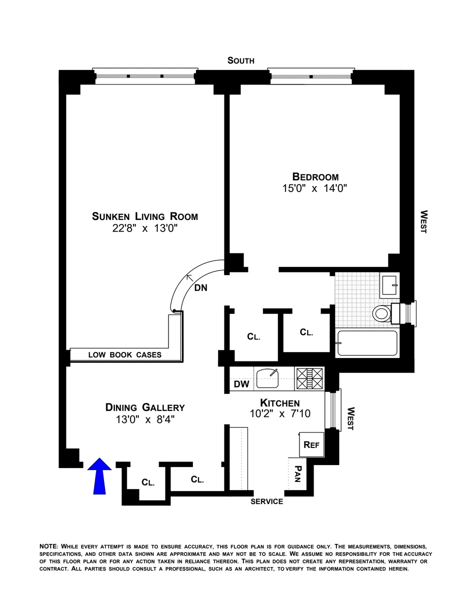 New York City Real Estate | View 200 W 86th Street, 15G | Floorplan