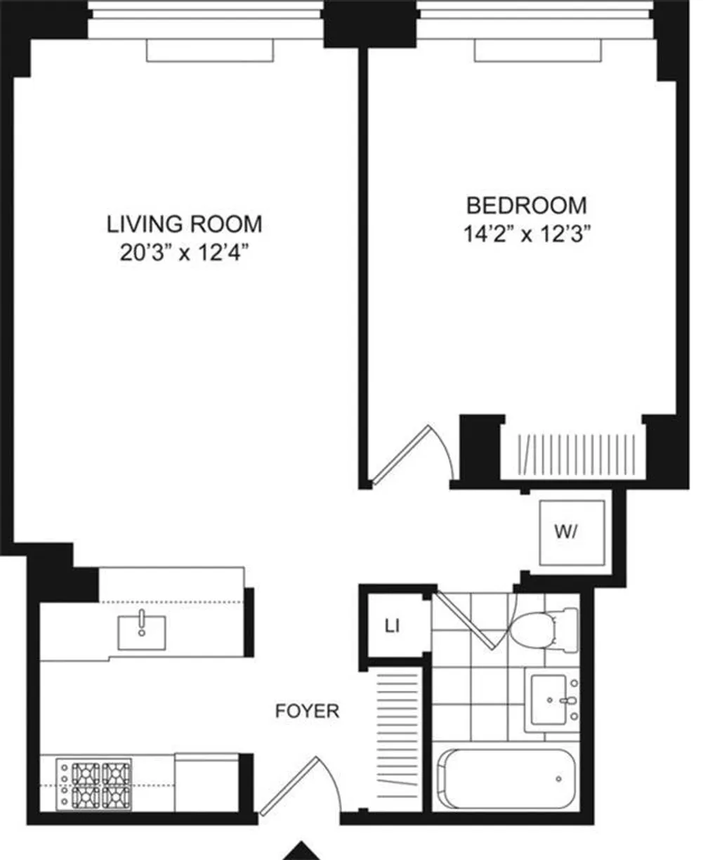 New York City Real Estate | View 100 Riverside Boulevard, 14D | Floorplan