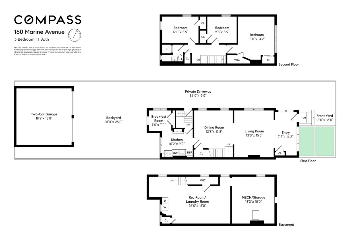 New York City Real Estate | View 160 Marine Avenue | Floorplan