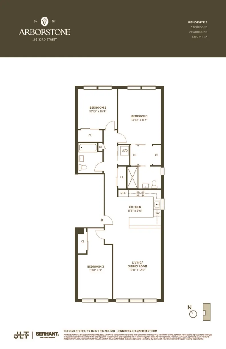 New York City Real Estate | View 193 3rd Street, 2 | Floorplan