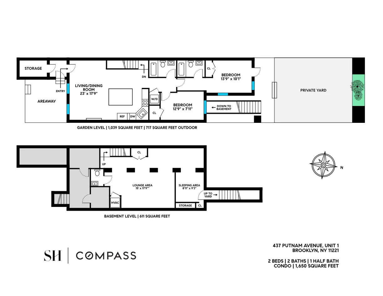 New York City Real Estate | View 437 Putnam Avenue, 1 | Floorplan