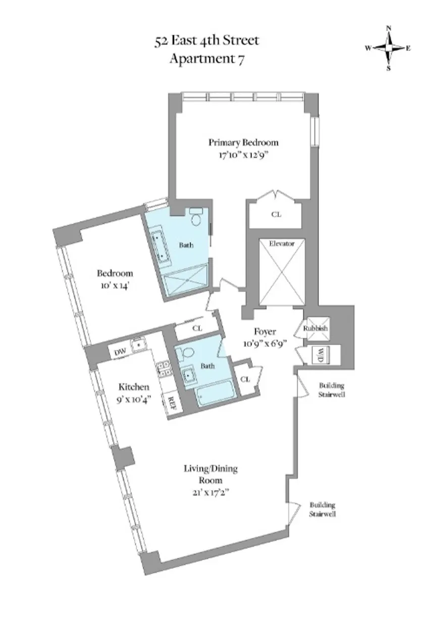New York City Real Estate | View 52 E 4th Street, 7 | Floorplan
