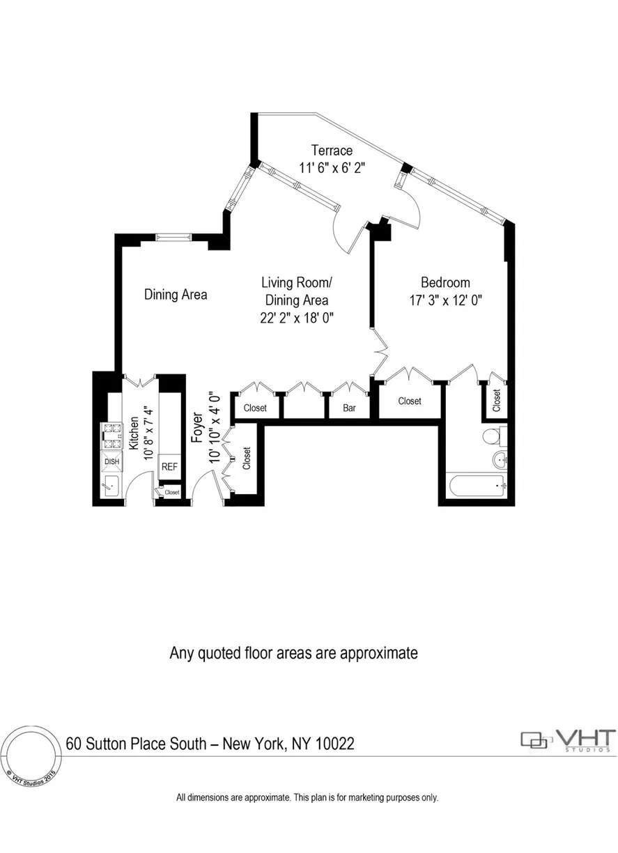 New York City Real Estate | View 60 Sutton Place S, 12AS | Floorplan