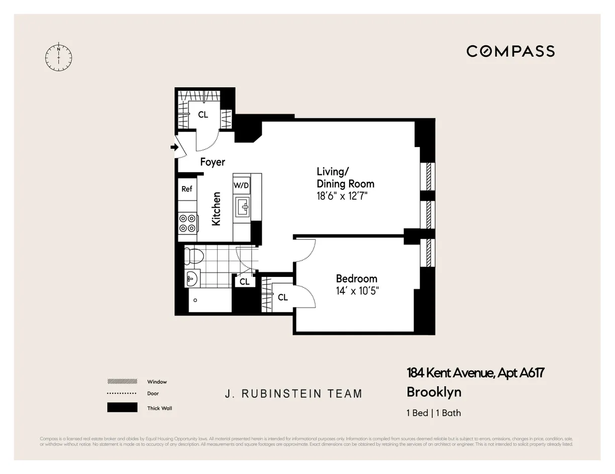 New York City Real Estate | View 184 Kent Avenue, A617 | Floorplan