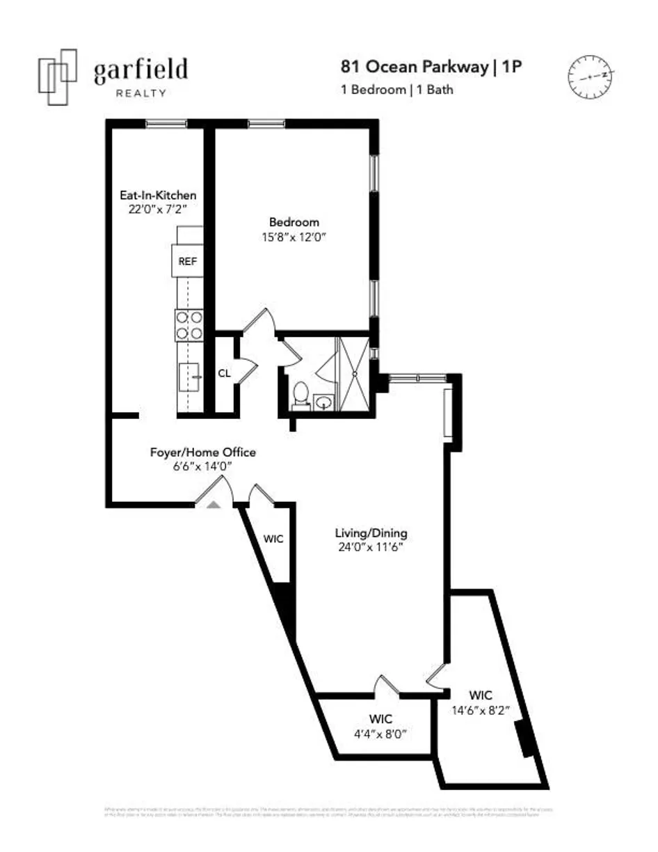 New York City Real Estate | View 81 Ocean Parkway, 1P | Floorplan