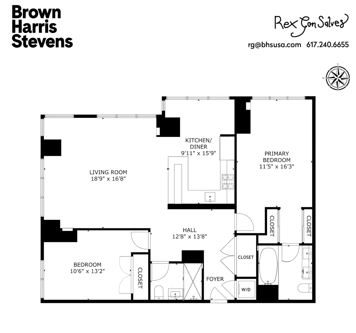 New York City Real Estate | View 350 W 42nd Street, 44B | Floorplan 1