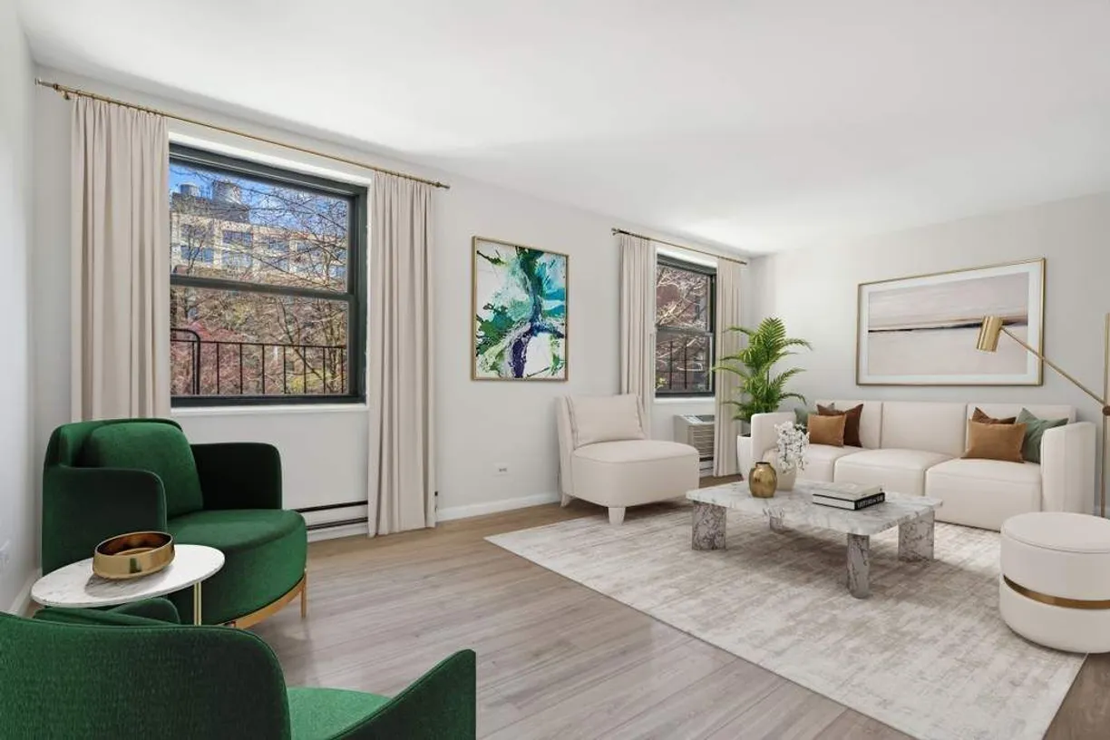 New York City Real Estate | View 379 West Street, 2B | 2 Beds, 1 Bath