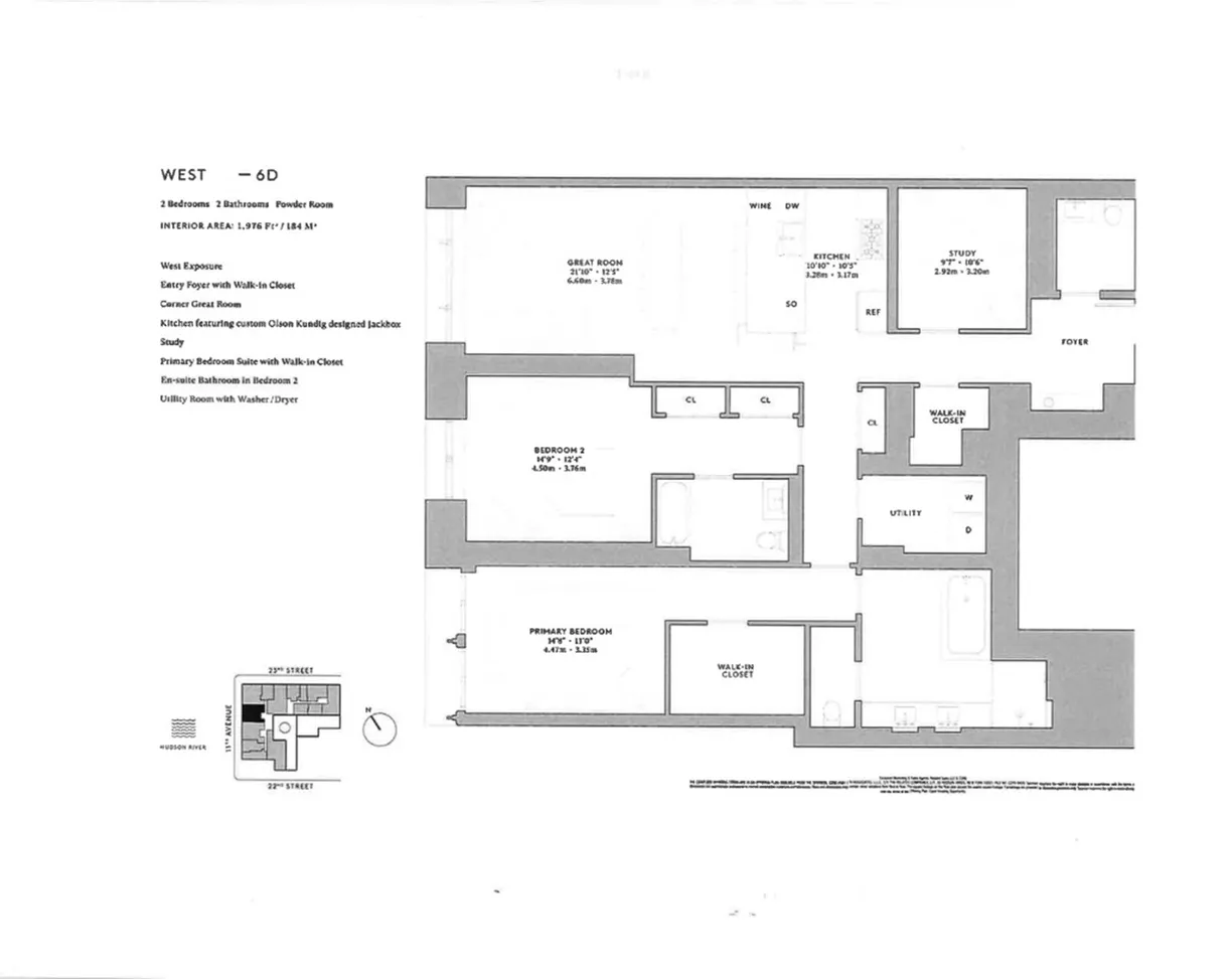 New York City Real Estate | View 555 W 22nd Street, 6DW | Floorplan