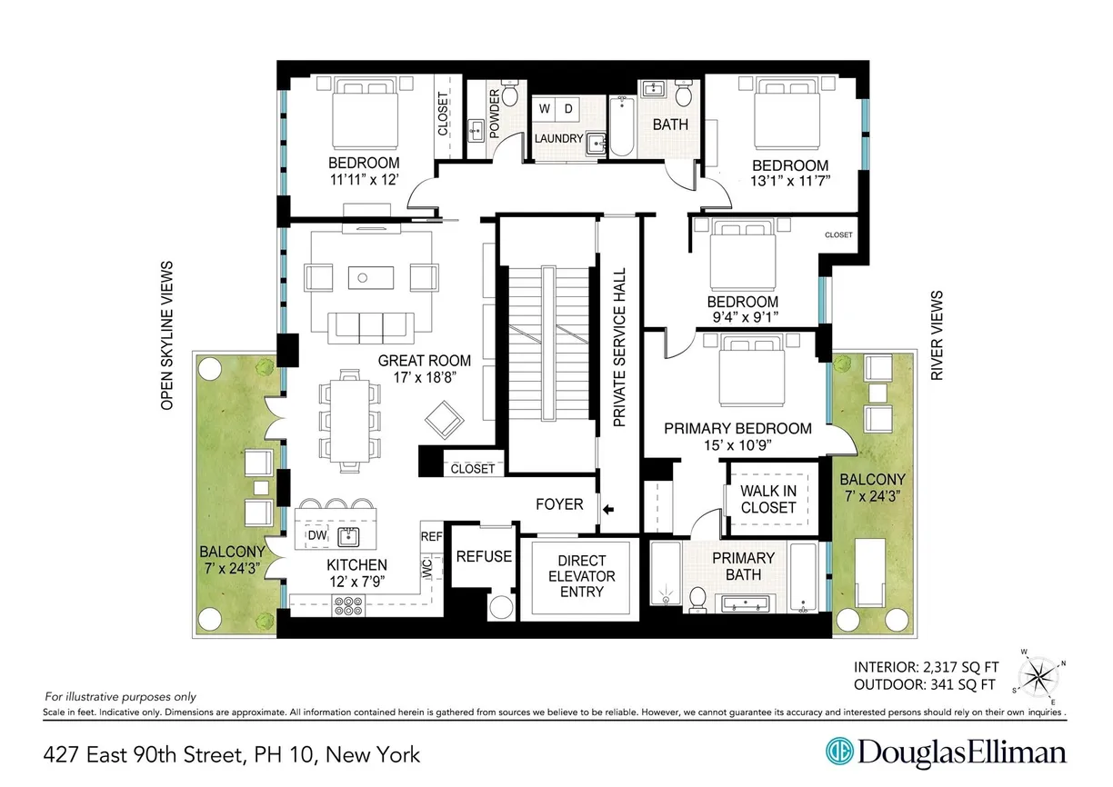 New York City Real Estate | View 427 E 90th Street, PH10 | Floorplan
