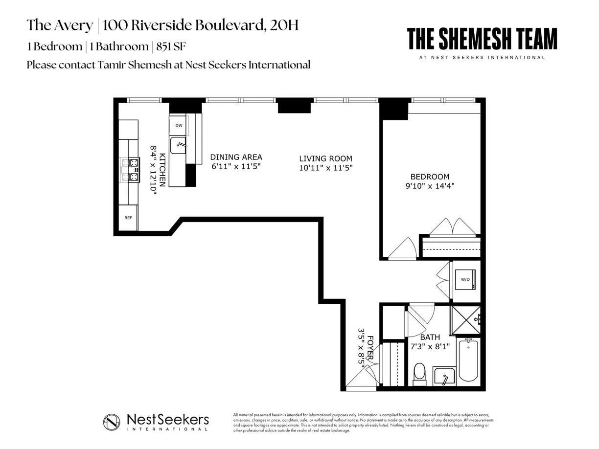 New York City Real Estate | View 100 Riverside Boulevard, 20H | Floorplan