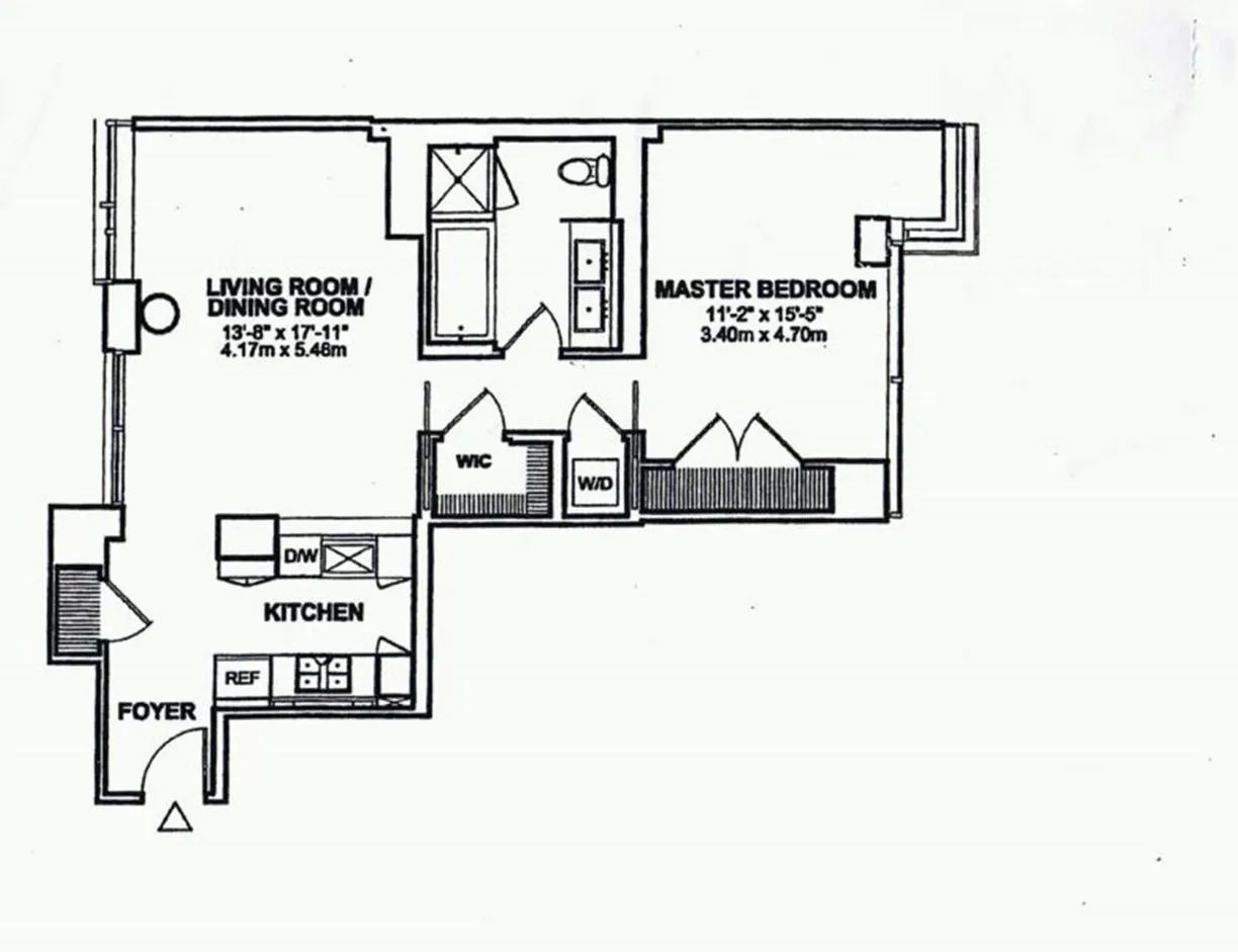 New York City Real Estate | View 2 River Terrace, 3B | Floorplan