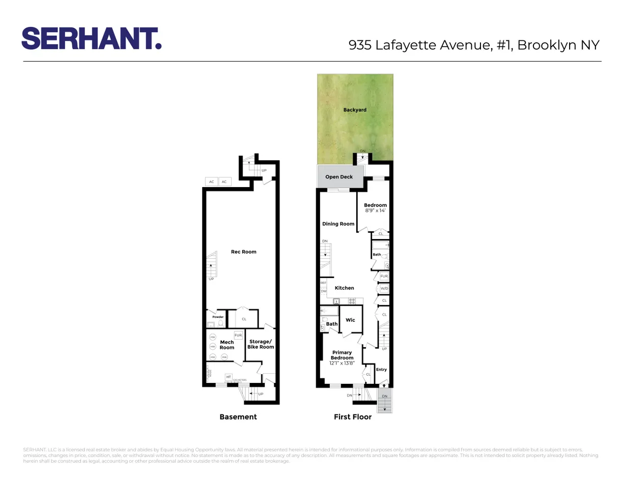 New York City Real Estate | View 935 Lafayette Avenue, 1 | Floorplan