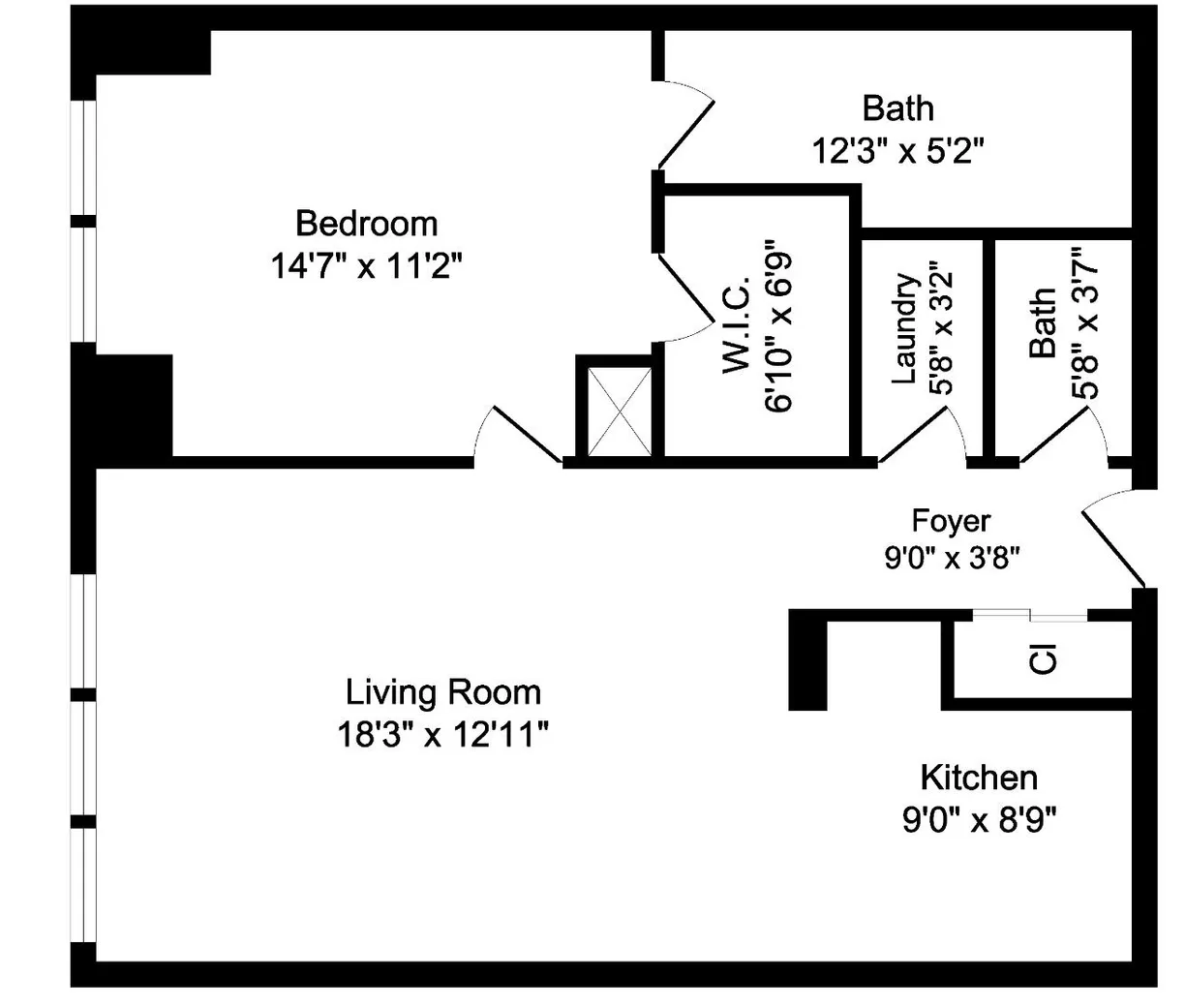 New York City Real Estate | View 146 W 57th Street, 52E | Floorplan