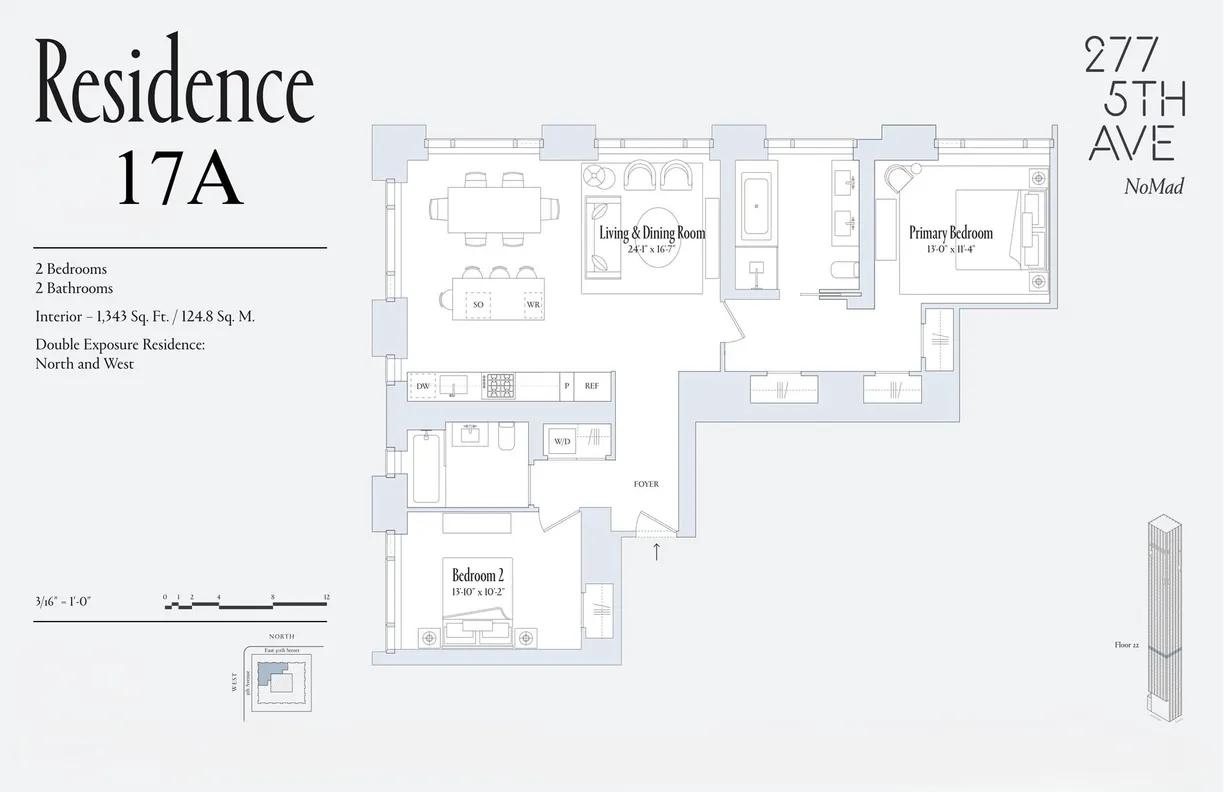 New York City Real Estate | View 277 5th Avenue, 17A | Floorplan