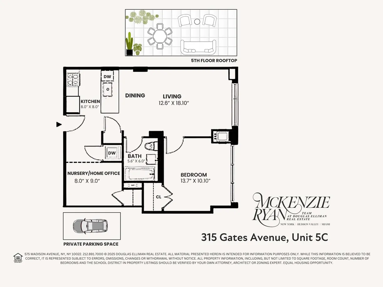 New York City Real Estate | View 315 Gates Avenue, 5C | Floorplan 1