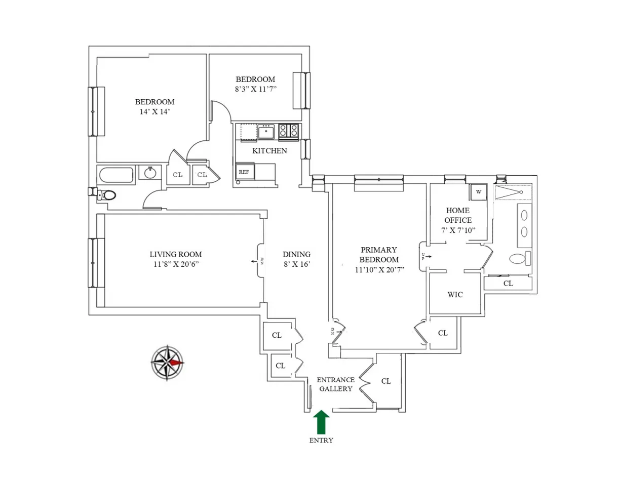 New York City Real Estate | View 161 E 91st Street, 4EF | Floorplan