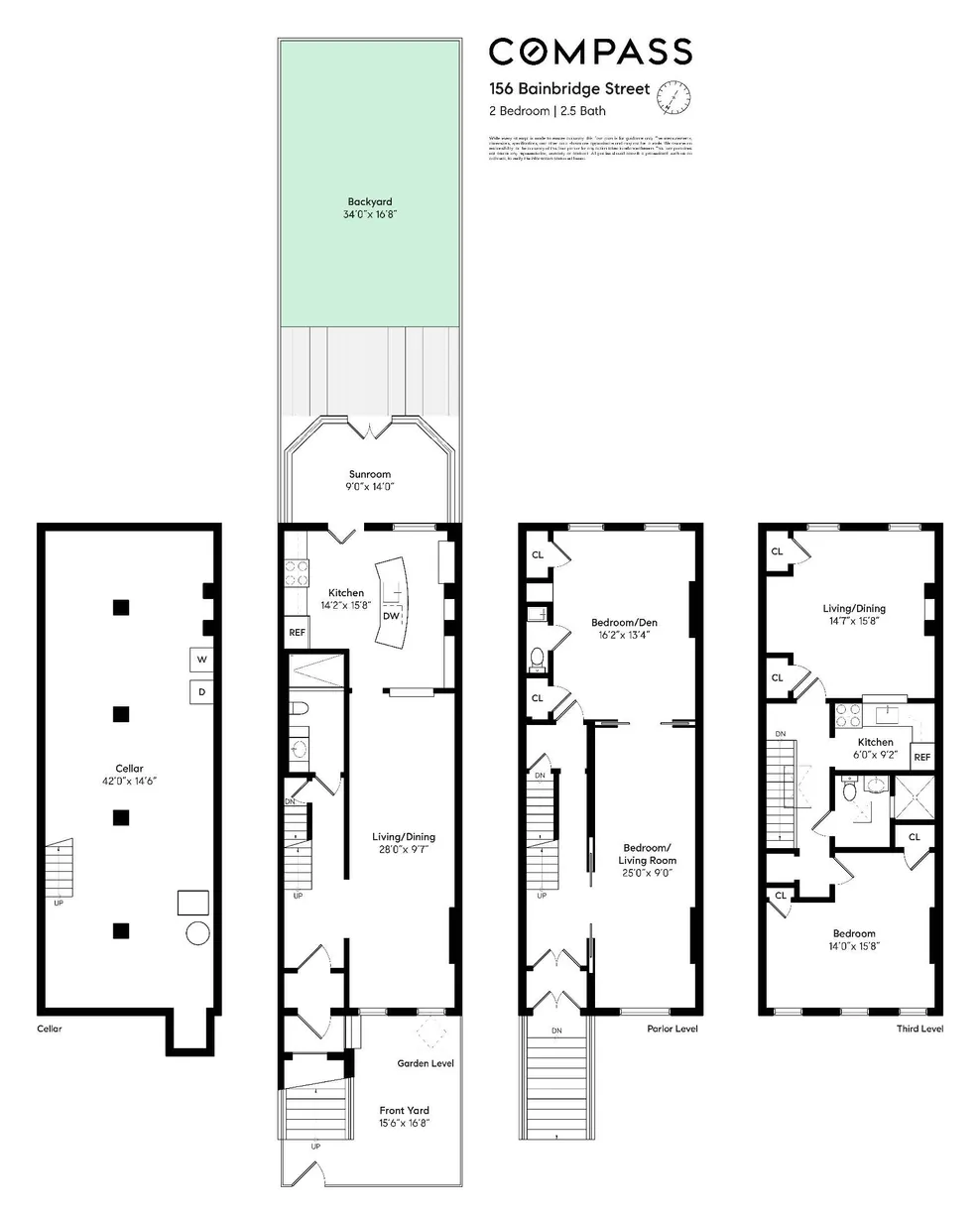New York City Real Estate | View 156 Bainbridge Street | Floorplan