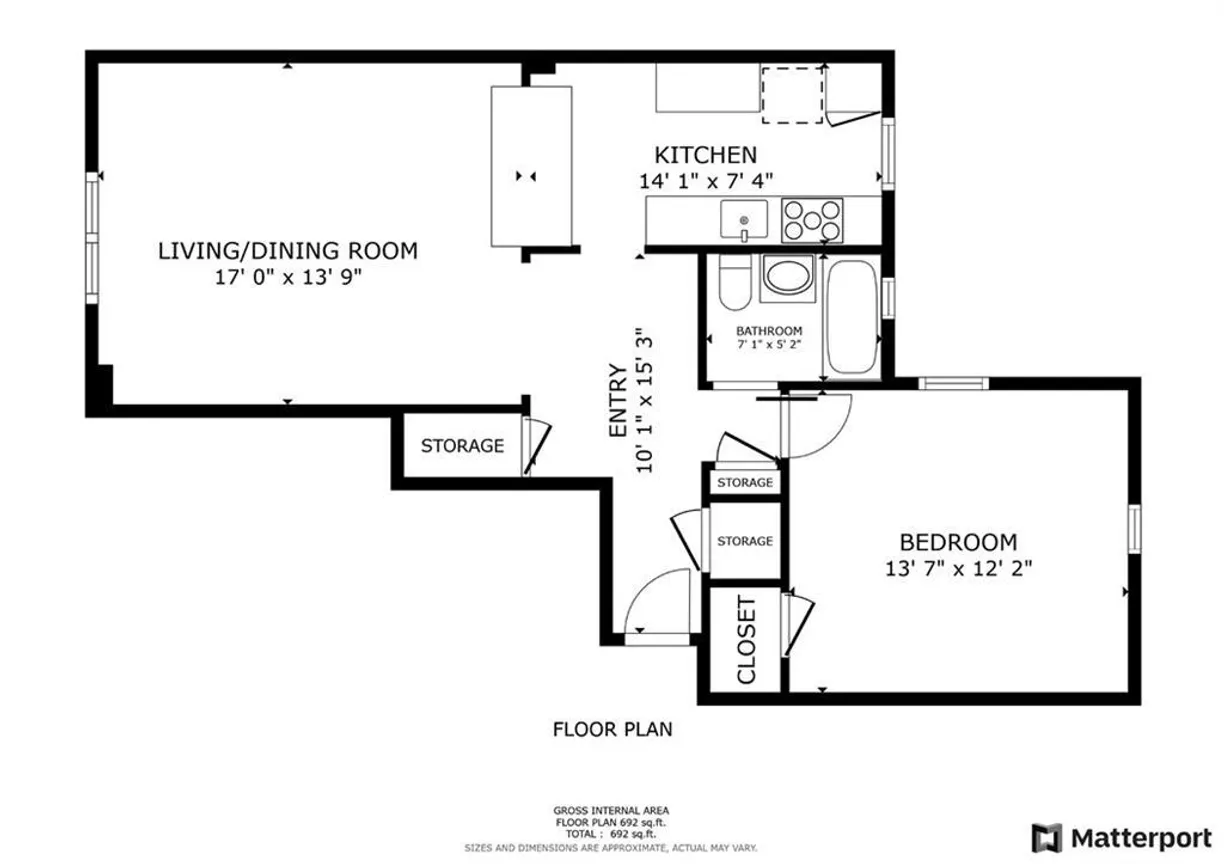 New York City Real Estate | View 302 96th Street, 2W | Floorplan