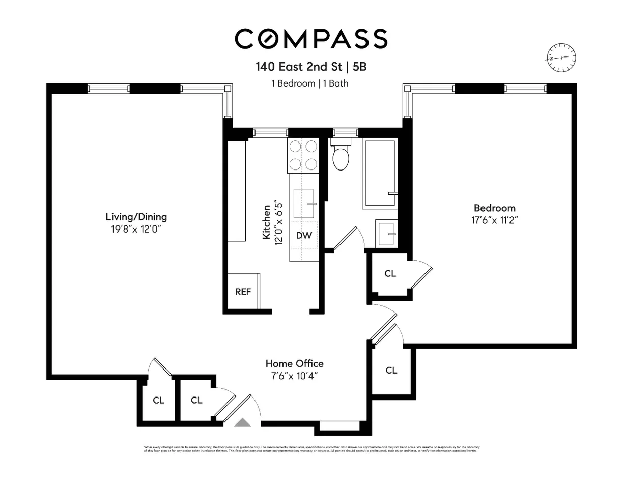 New York City Real Estate | View 140 E 2nd Street, 5B | Floorplan
